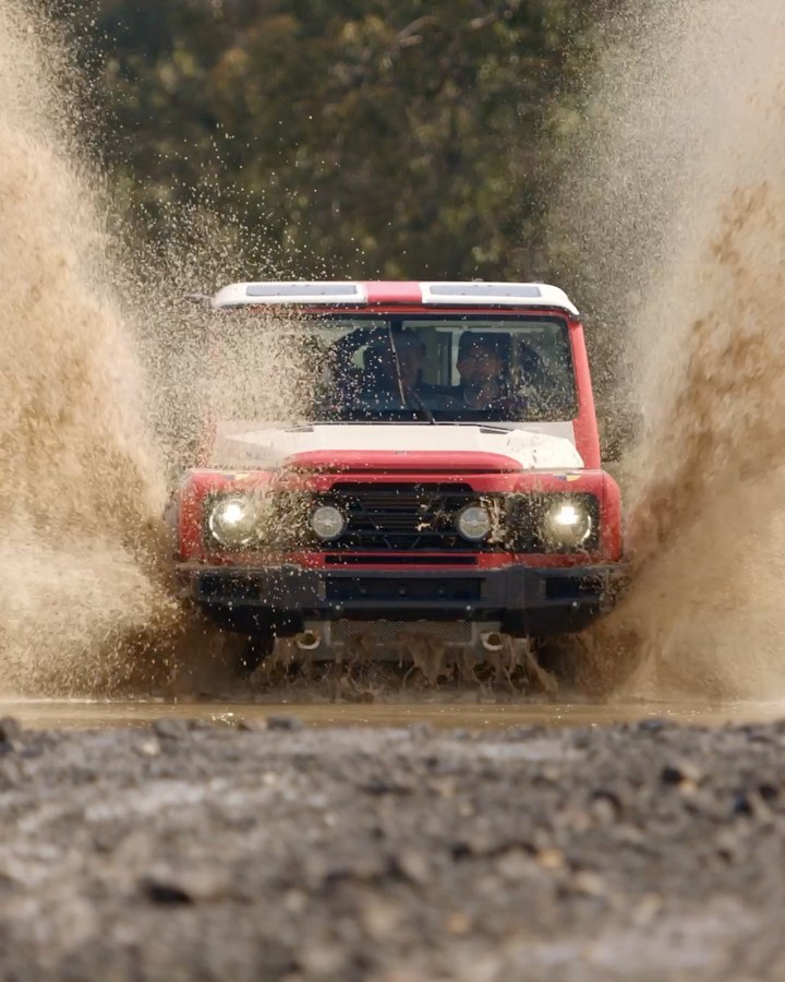 Image may contain: offroad, vehicle, transportation, person, human